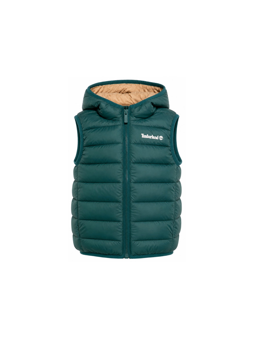 Smanicato per bambino Timberland Kids verde con stampa logo sul petto T60378 68R TIMBERLAND KIDS 