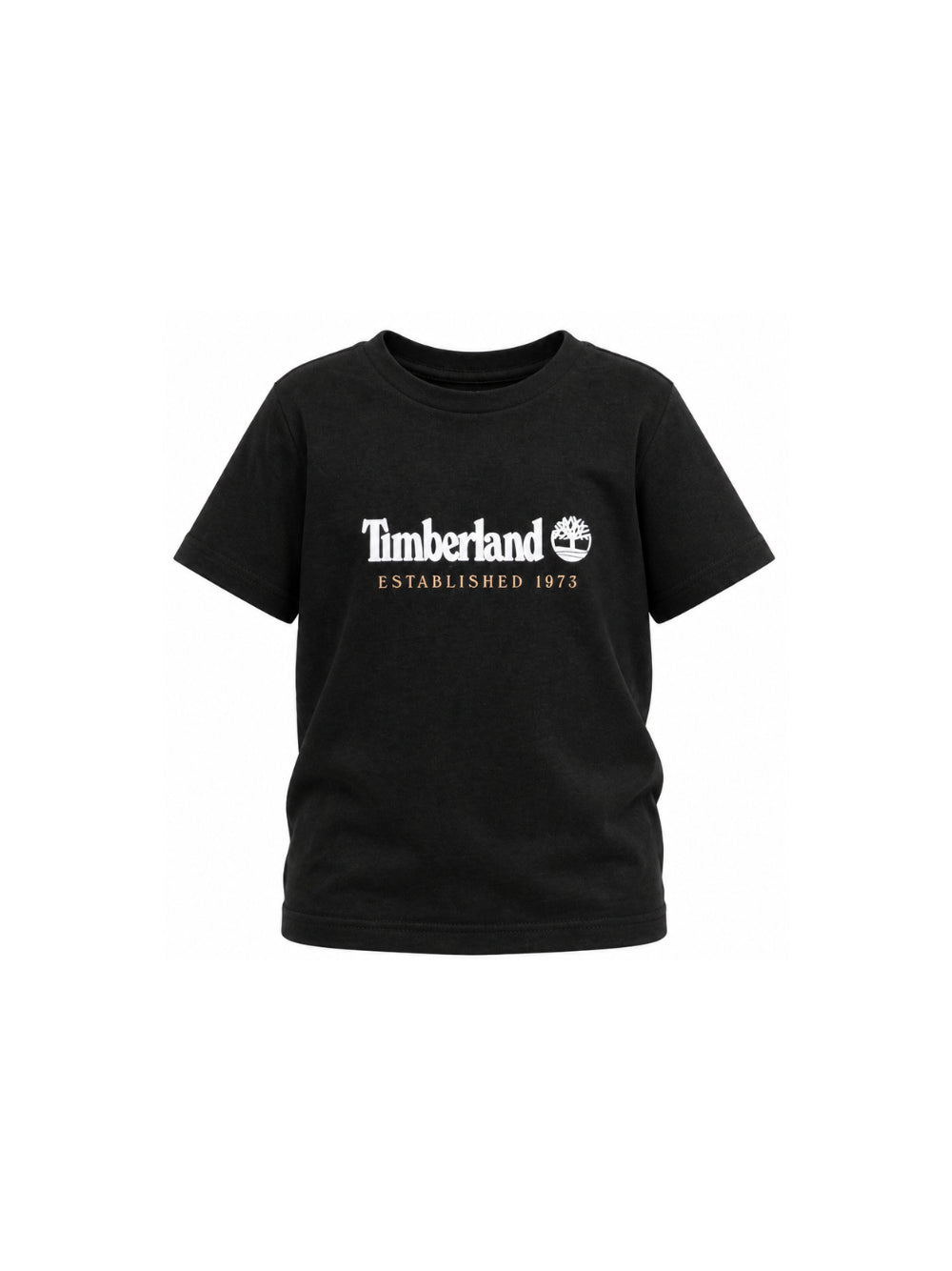 T-shirt per bambino Timberland Kids nera con stampa logo sul davanti T60968 09B TIMBERLAND KIDS 