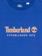 T-shirt per bambino Timberland Kids blu con stampa logo sul davanti T60968 829 TIMBERLAND KIDS 