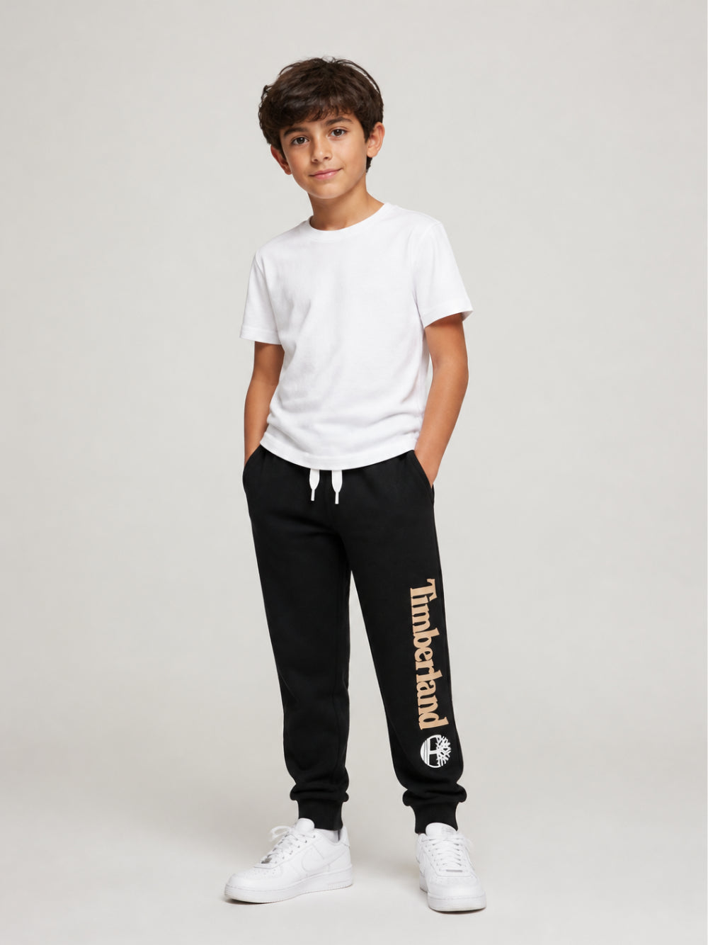 Pantatuta per bambino Timberland Kids nero con stampa logo sul lato T60974 09B TIMBERLAND KIDS 