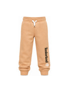 Pantaloni sportivi per bambino Timberland Kids beige con logo sulla gamba T60974 230 TIMBERLAND KIDS 