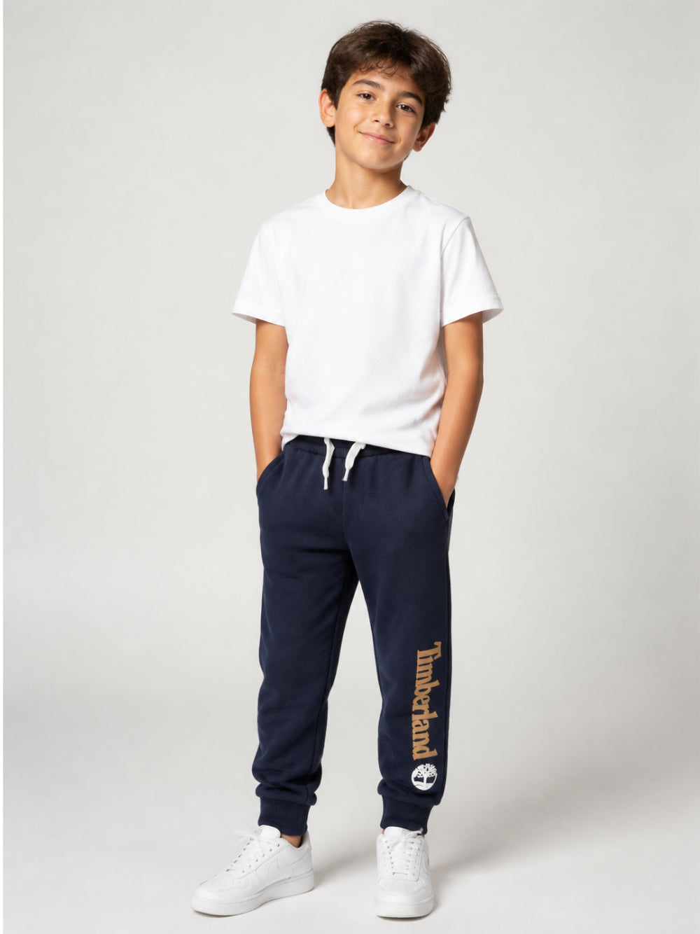 Pantatuta per bambino Timberland Kids blu navy con stampa logo sul lato T60974 849 TIMBERLAND KIDS 