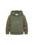 Felpa per bambino Timberland Kids verde oliva con stampa logo sul davanti T60975 730 TIMBERLAND KIDS 