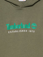 Felpa per bambino Timberland Kids verde oliva con stampa logo sul davanti T60975 730 TIMBERLAND KIDS 