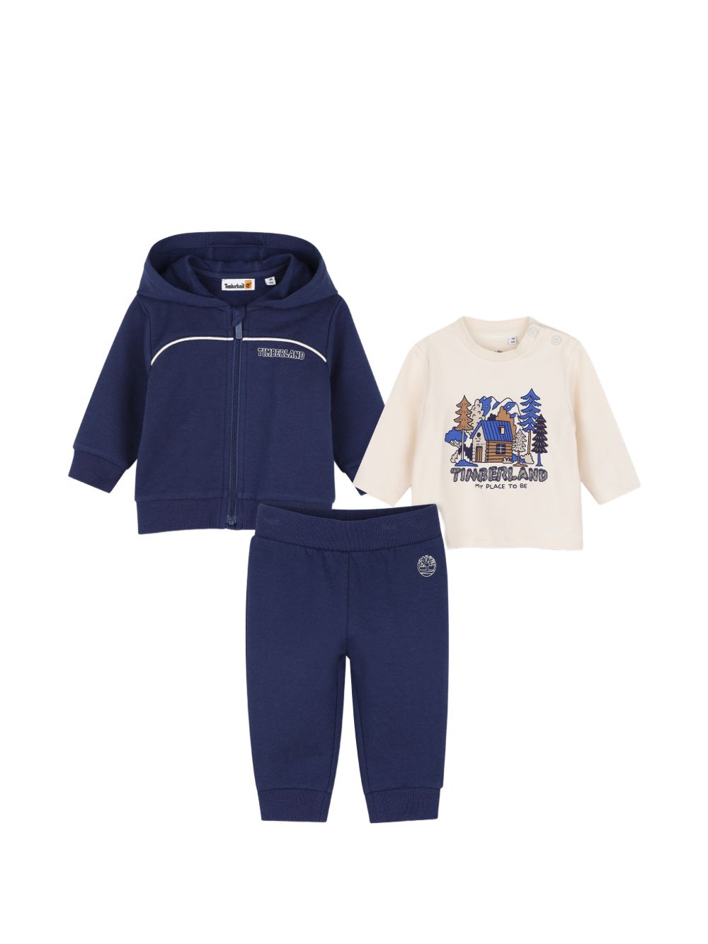 Tuta sportiva per neonato Timberland Kids blu con stampa grafica T61004 84N TIMBERLAND KIDS 
