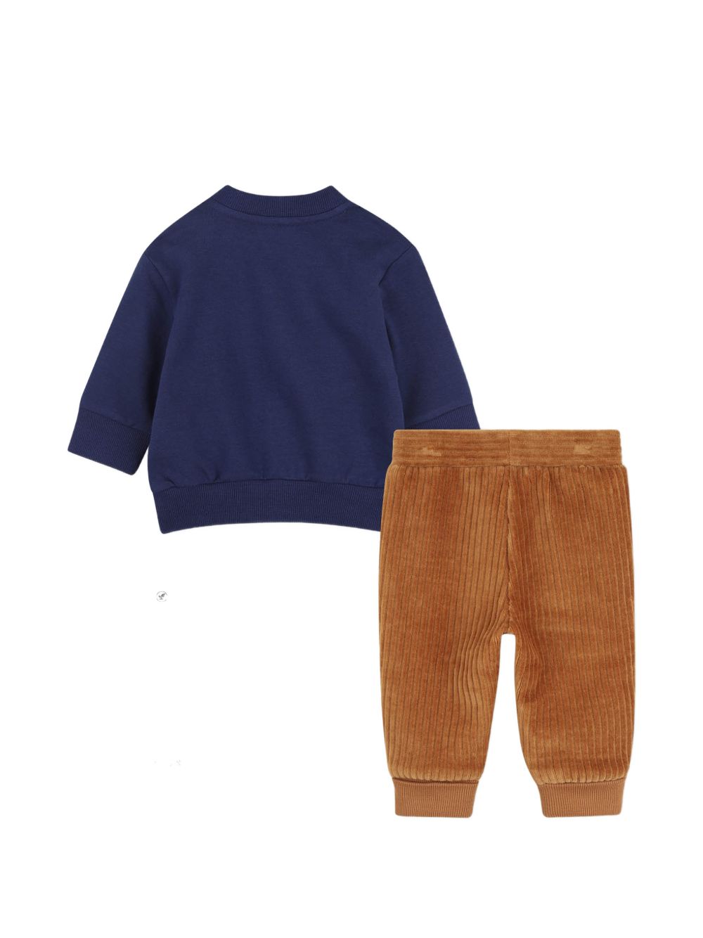 Set felpa e pantaloni per neonato Timberland Kids blu a coste con stampa T61009 84N TIMBERLAND KIDS 