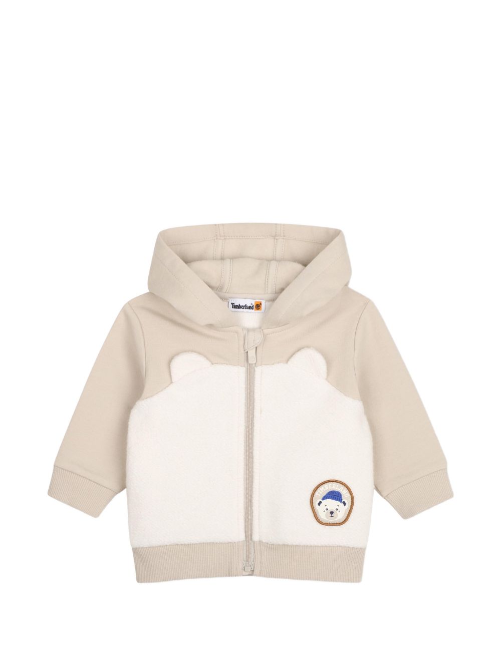 Felpa per neonato Timberland Kids beige con inserti in pile T61012 192 TIMBERLAND KIDS 
