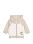Felpa per neonato Timberland Kids beige con inserti in pile T61012 192 TIMBERLAND KIDS 