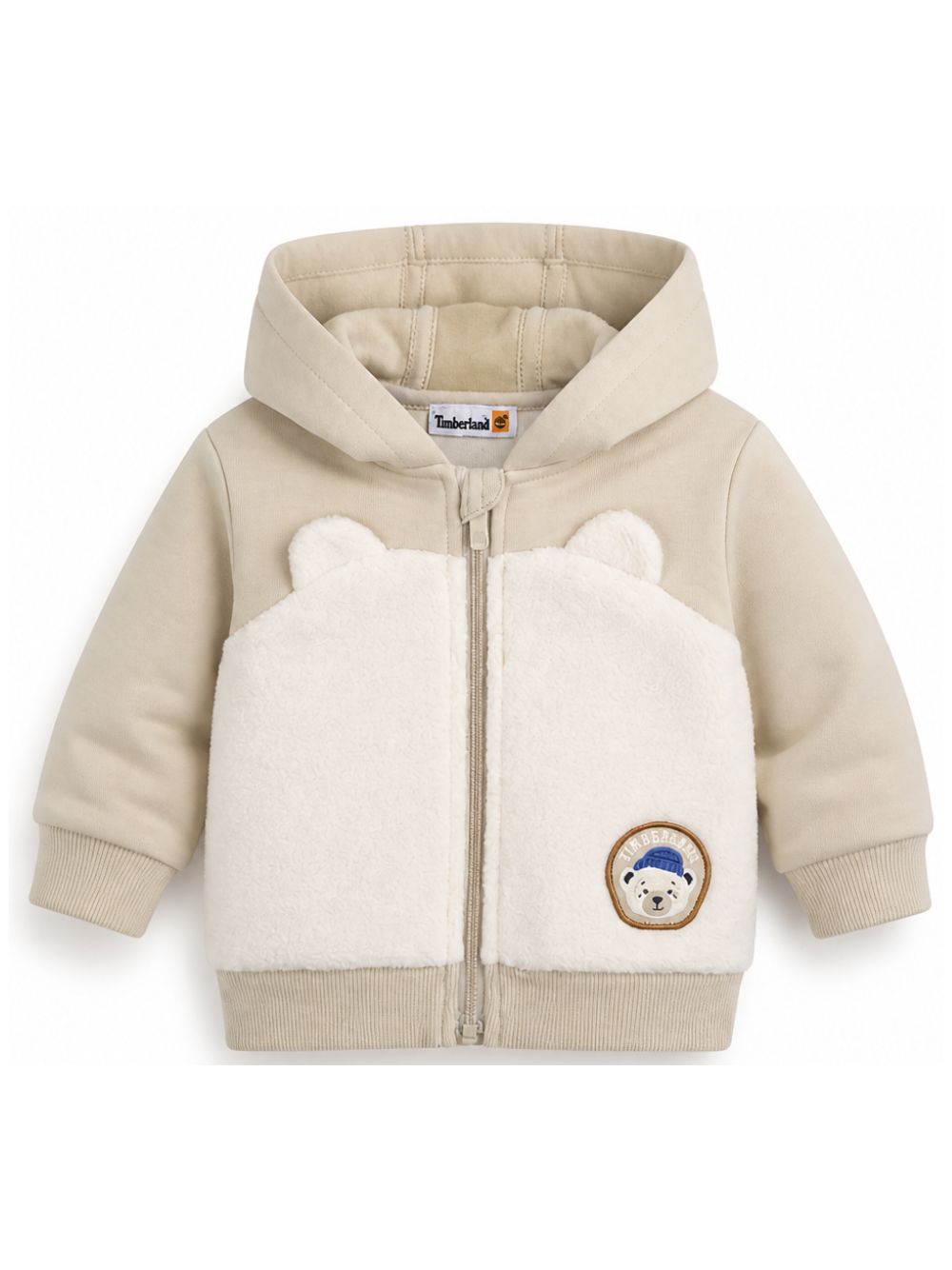 Felpa per neonato Timberland Kids beige con inserti in pile T61012 192 TIMBERLAND KIDS 