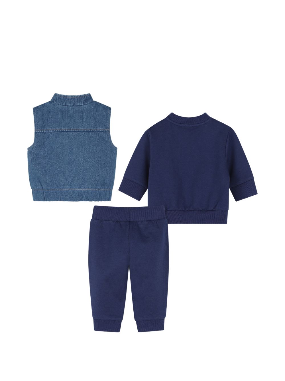 Set tre pezzi per neonato Timberland Kids blu con stampa logo sul davanti T61016 84N TIMBERLAND KIDS 