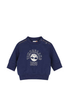Set tre pezzi per neonato Timberland Kids blu con stampa logo sul davanti T61016 84N TIMBERLAND KIDS 