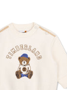 Felpa per neonato Timberland Kids color crema con stampa grafica T61017 127 TIMBERLAND KIDS 