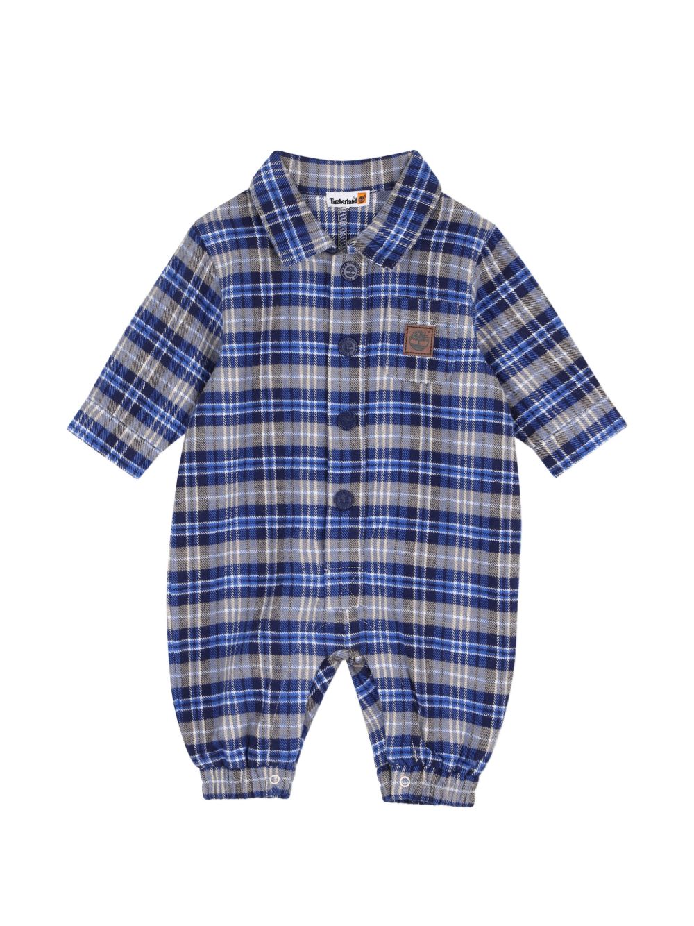 Tuta intera per neonato Timberland Kids blu con motivo a quadri T61018 84N TIMBERLAND KIDS 