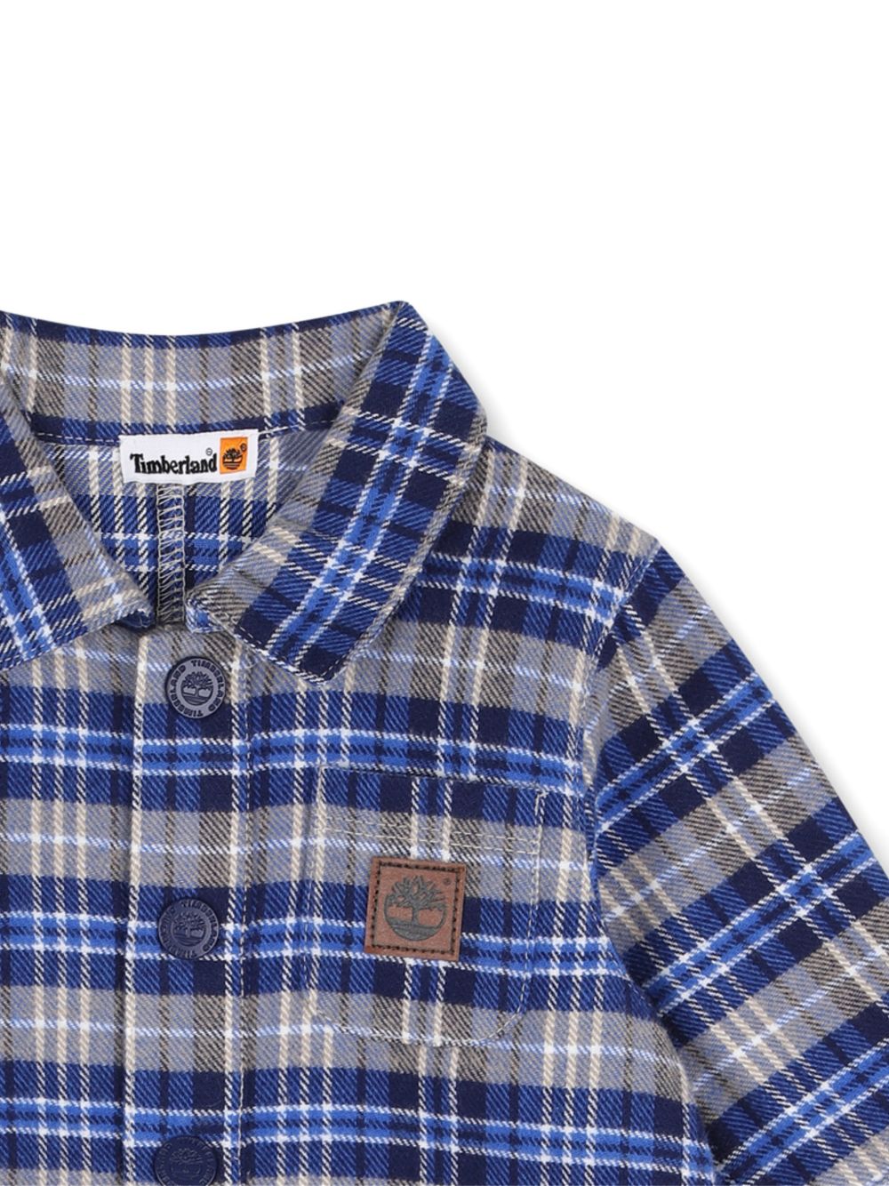 Tuta intera per neonato Timberland Kids blu con motivo a quadri T61018 84N TIMBERLAND KIDS 