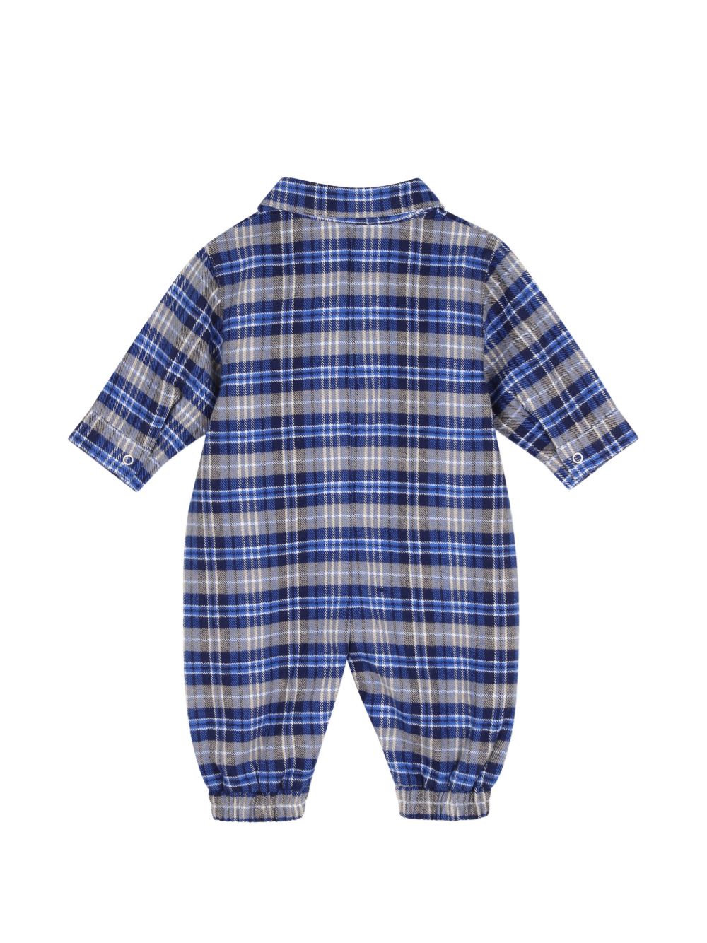 Tuta intera per neonato Timberland Kids blu con motivo a quadri T61018 84N TIMBERLAND KIDS 