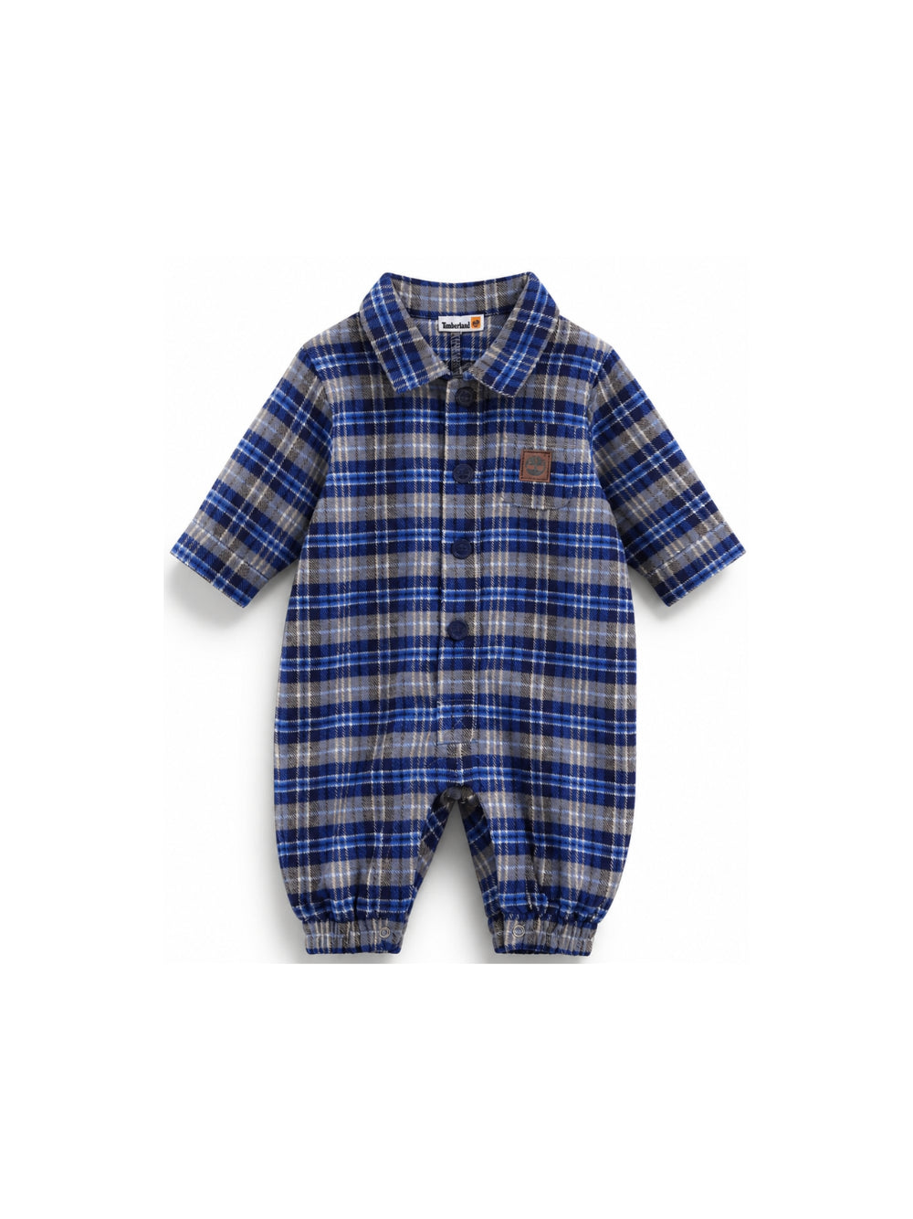 Tuta intera per neonato Timberland Kids blu con motivo a quadri T61018 84N TIMBERLAND KIDS 