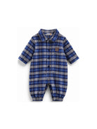 Tuta intera per neonato Timberland Kids blu con motivo a quadri T61018 84N TIMBERLAND KIDS 