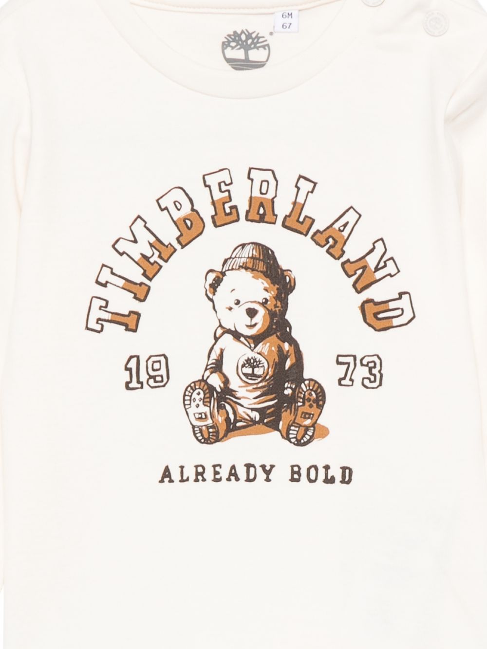 T-shirt per neonato Timberland Kids bianca con stampa grafica T61020 127 TIMBERLAND KIDS 