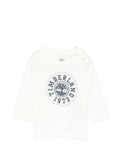 T-shirt per neonato Timberland Kids bianca con stampa grafica logo T61026 127 TIMBERLAND KIDS 