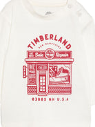 T-shirt per neonato Timberland Kids bianca con stampa grafica T61028 127 TIMBERLAND KIDS 
