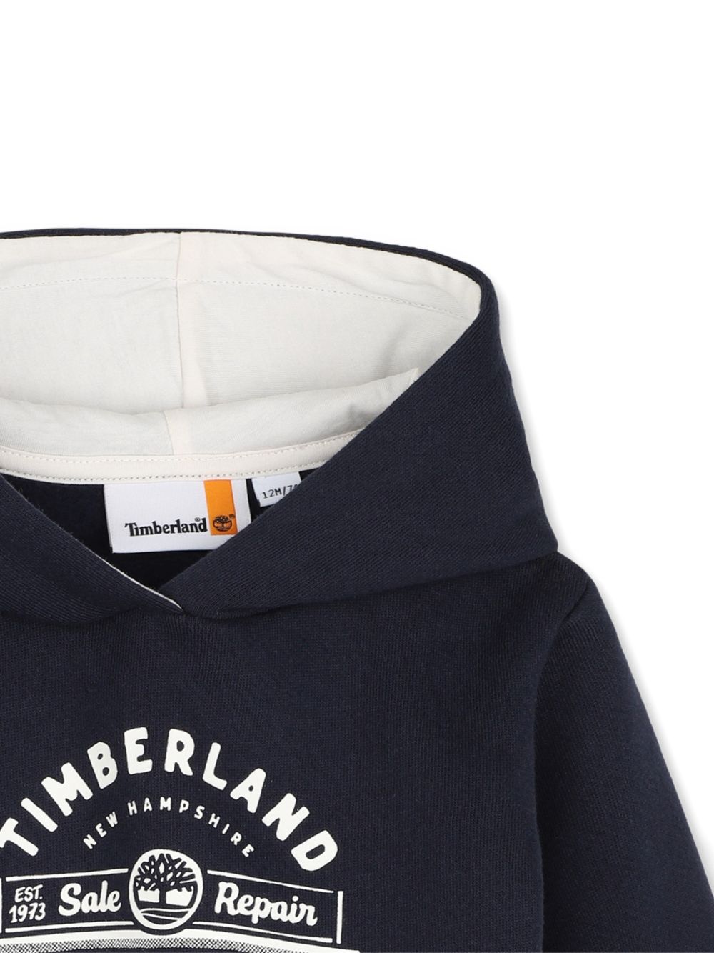 Felpa per neonato Timberland Kids blu con stampa e cappuccio T61034 849 TIMBERLAND KIDS 