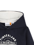 Felpa per neonato Timberland Kids blu con stampa e cappuccio T61034 849 TIMBERLAND KIDS 
