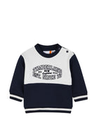 Set tuta sportiva per neonato Timberland Kids blu con stampa logo sul davanti T61037 849 TIMBERLAND KIDS 