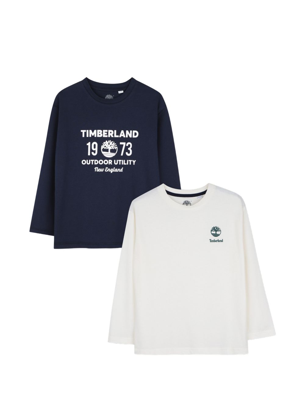 Set di due t-shirt per bambino Timberland Kids blu e bianca con stampa grafica T61047 849 TIMBERLAND KIDS 