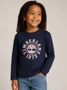 T-shirt per bambino Timberland Kids blu con stampa grafica T61049 849 TIMBERLAND KIDS 