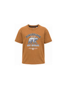 T-shirt per bambino Timberland Kids marrone con stampa grafica T61053 325 TIMBERLAND KIDS 