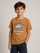 T-shirt per bambino Timberland Kids marrone con stampa grafica T61053 325 TIMBERLAND KIDS 