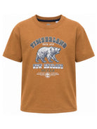 T-shirt per bambino Timberland Kids marrone con stampa grafica T61053 325 TIMBERLAND KIDS 