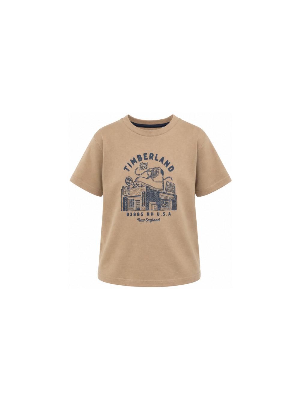 T-shirt per bambino Timberland Kids beige con stampa grafica T61054 659 TIMBERLAND KIDS 