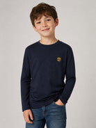 T-shirt per bambino Timberland Kids blu con applicazione logo T61056 849 TIMBERLAND KIDS 