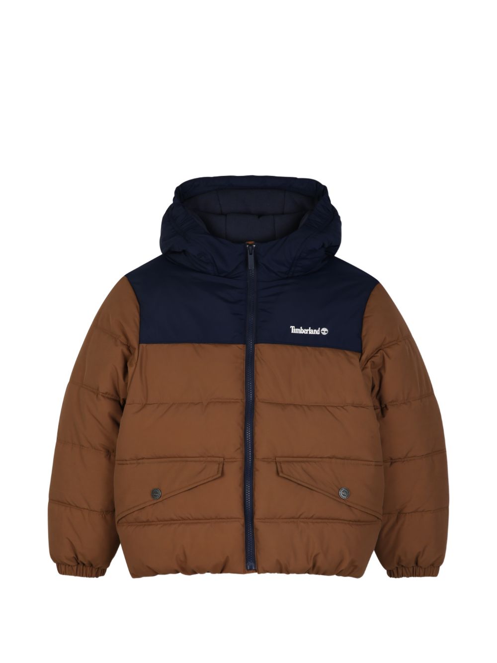Giubbino per bambino Timberland Kids marrone con design color-block T61057 325 TIMBERLAND KIDS 