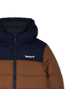Giubbino per bambino Timberland Kids marrone con design color-block T61057 325 TIMBERLAND KIDS 