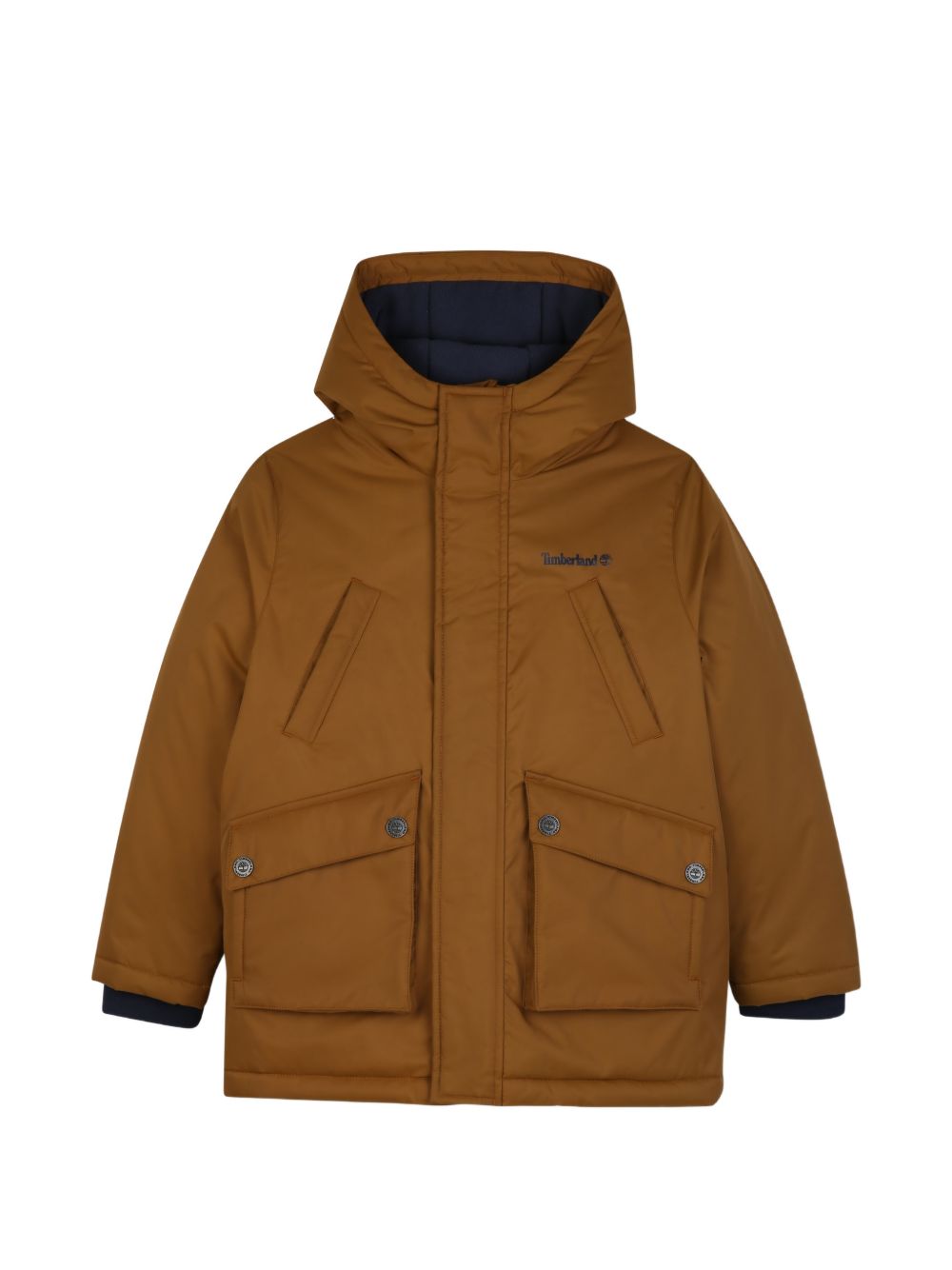 Giubbino per bambino Timberland Kids marrone con stampa logo sul petto T61061 325 TIMBERLAND KIDS 