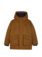 Giubbino per bambino Timberland Kids marrone con stampa logo sul petto T61061 325 TIMBERLAND KIDS 