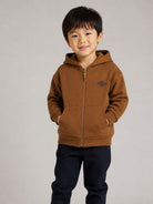 Felpa per bambino Timberland Kids marrone con stampa logo sul davanti T61067 325 TIMBERLAND KIDS 