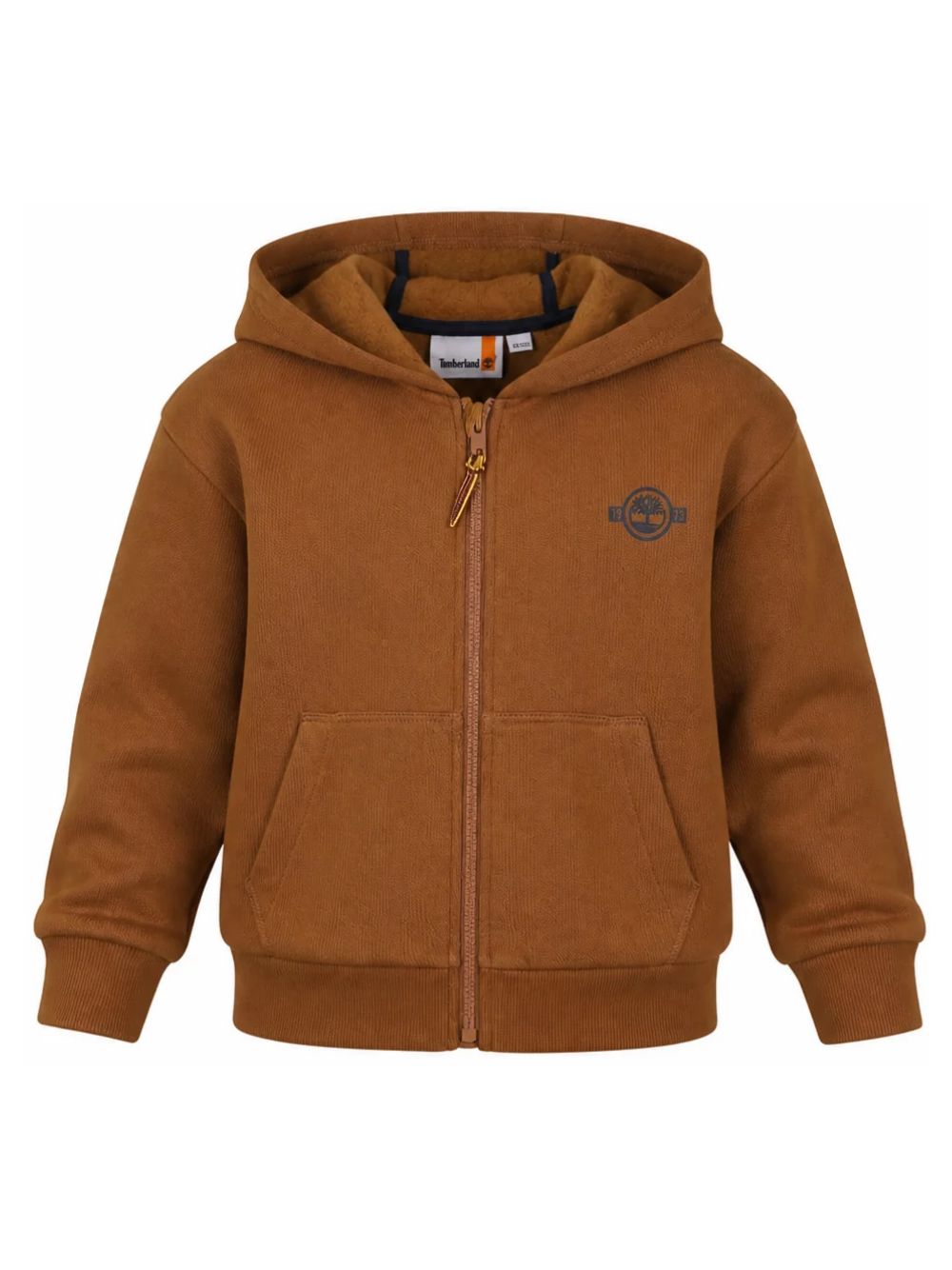 Felpa per bambino Timberland Kids marrone con stampa logo sul davanti T61067 325 TIMBERLAND KIDS 