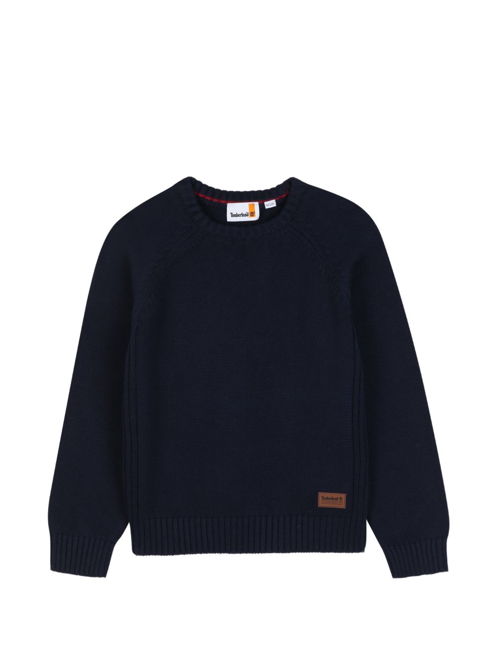 Maglione per bambino Timberland Kids blu con applicazione frontale del logo T61081 849 TIMBERLAND KIDS 