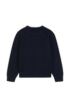 Maglione per bambino Timberland Kids blu con applicazione frontale del logo T61081 849 TIMBERLAND KIDS 