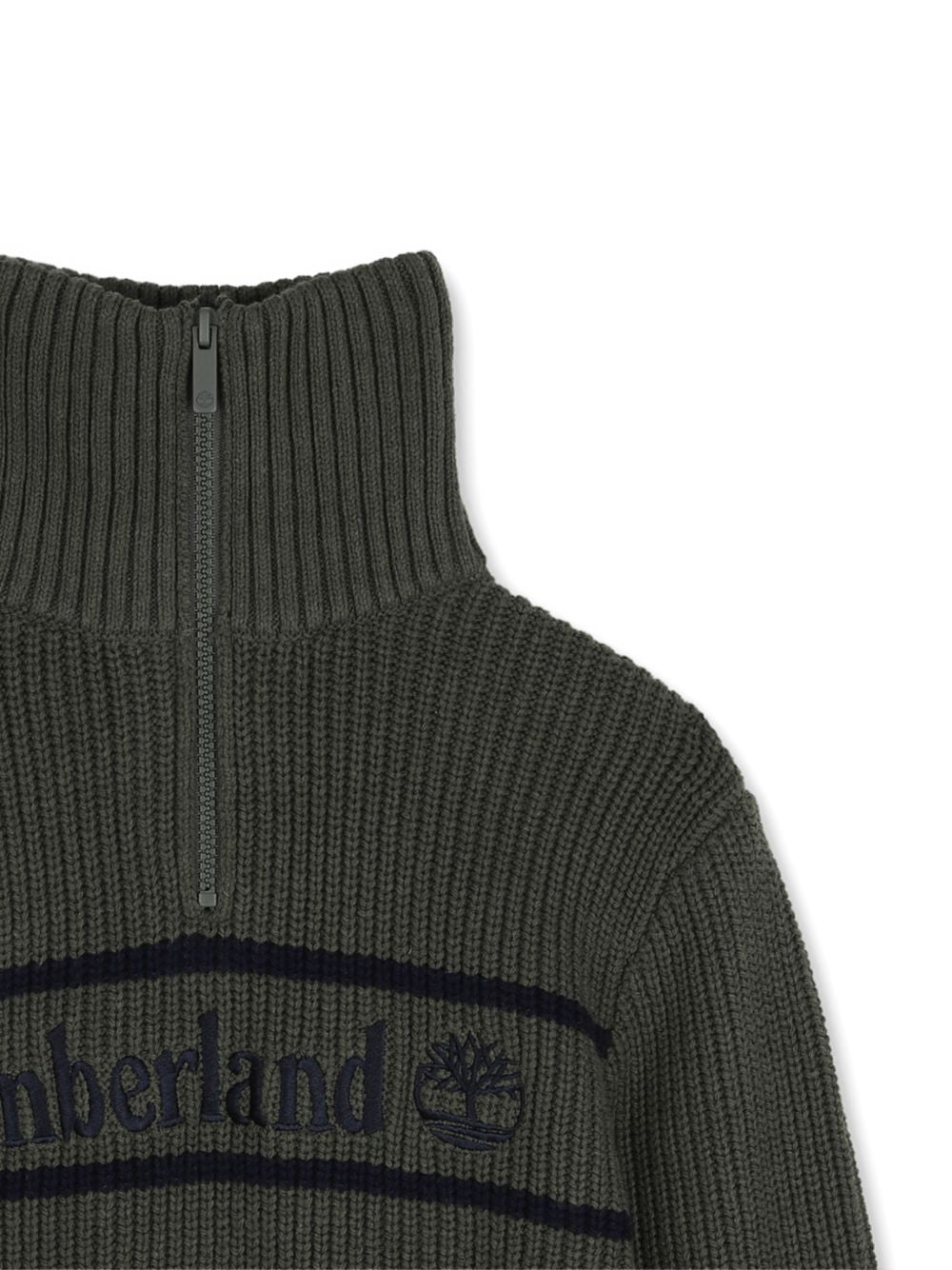 Maglione per bambino Timberland Kids verde con trama a coste T61082 730 TIMBERLAND KIDS 
