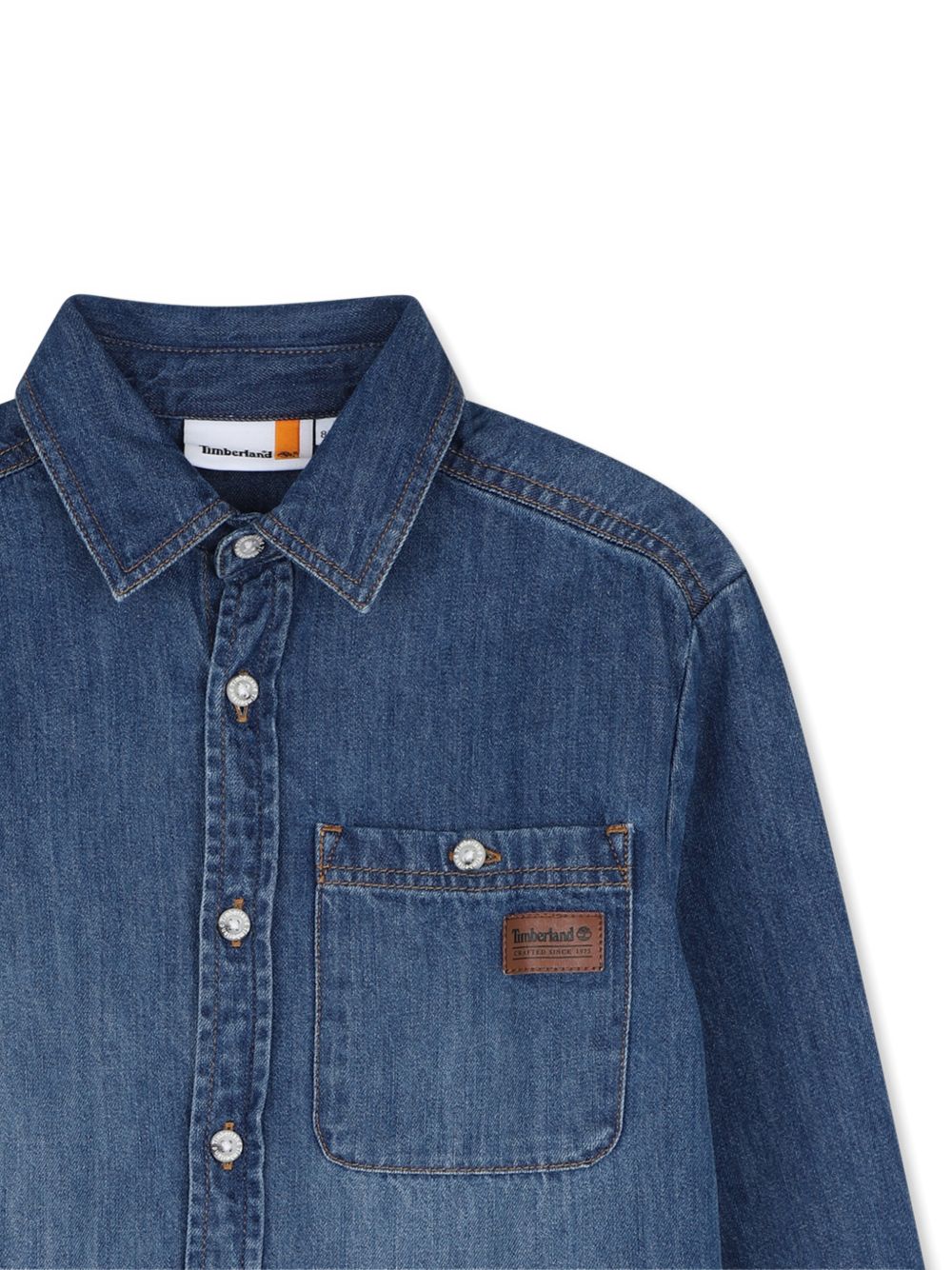 Camicia per bambino Timberland Kids in denim con applicazione logo T61085 Z25 TIMBERLAND KIDS 