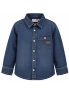 Camicia per bambino Timberland Kids in denim con applicazione logo T61085 Z25 TIMBERLAND KIDS 