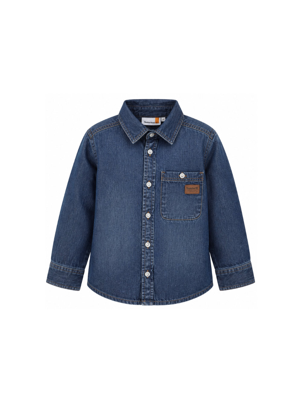Camicia per bambino Timberland Kids in denim con applicazione logo T61085 Z25 TIMBERLAND KIDS 