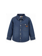 Camicia per bambino Timberland Kids in denim con applicazione logo T61085 Z25 TIMBERLAND KIDS 