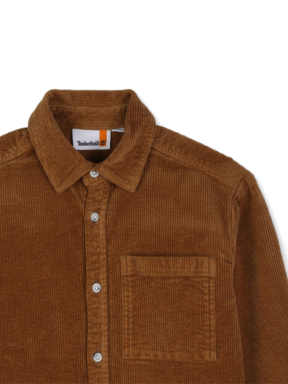 Camicia per bambino Timberland Kids marrone con trama a coste T61086 325 TIMBERLAND KIDS 
