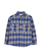 Camicia per bambino Timberland Kids blu con motivo a quadri T61087 829 TIMBERLAND KIDS 