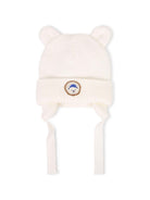Berretto per neonato Timberland Kids bianco con dettaglio orsetto sul davanti T61093 127 TIMBERLAND KIDS 